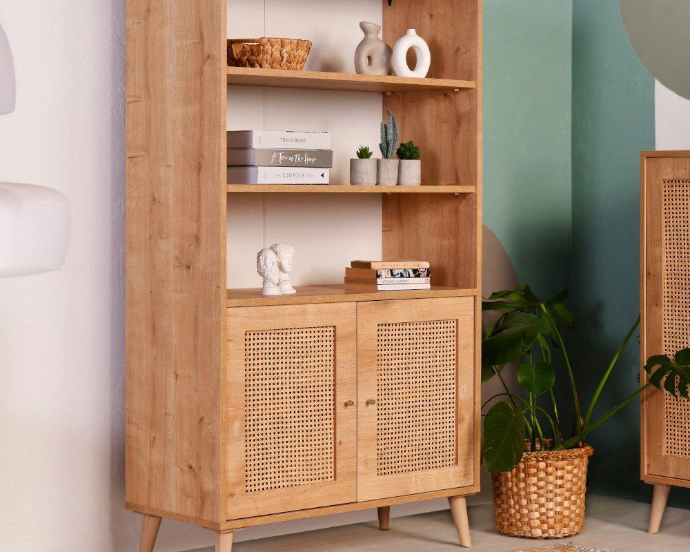 Bookshelf Hazeran Oak Beech Wood 40x90x158 cm