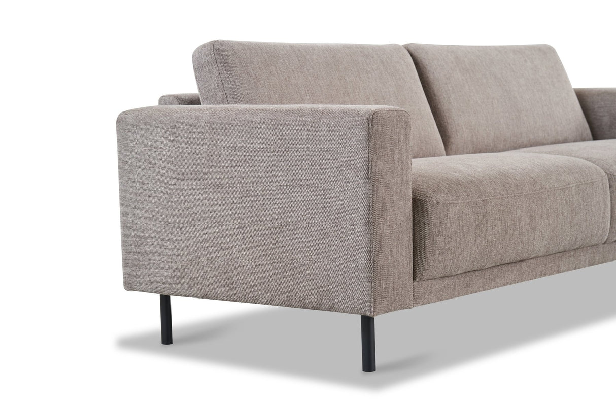 Modern 3-seater Taupe Fabric Sofa Aniko 213x90x78 cm