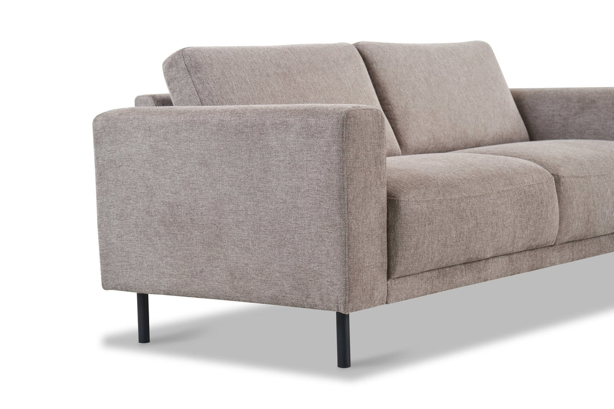 Modern 2.5-seater Taupe Fabric Sofa Aniko 183x90x78 cm