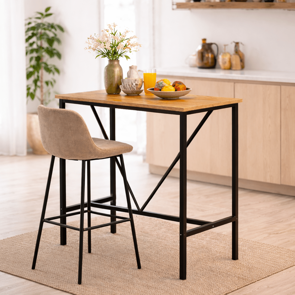 Bartafels - Bartafel Walnoot melamine - 90 x 48 cm - 92 cm hoog - North - Dimehouse
