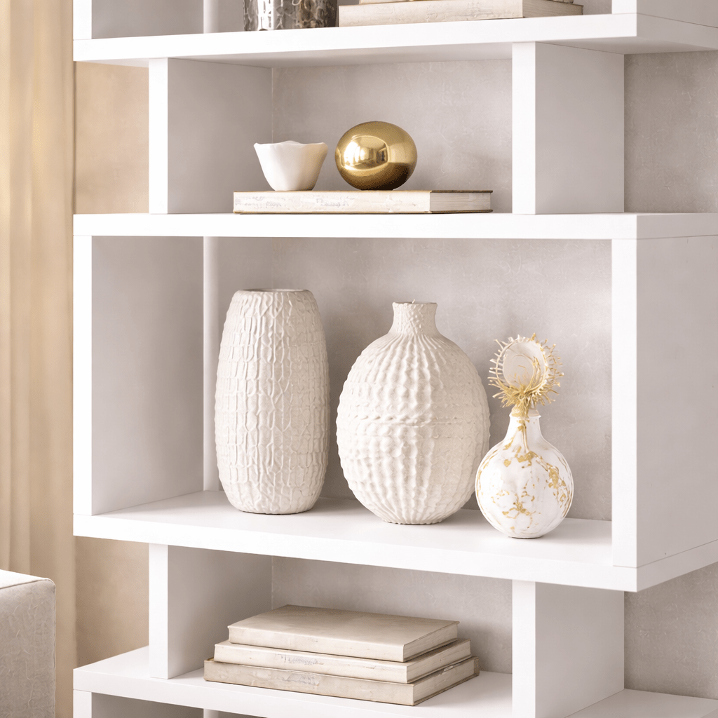 Bookcase block white melamine 60x165x19.5 cm