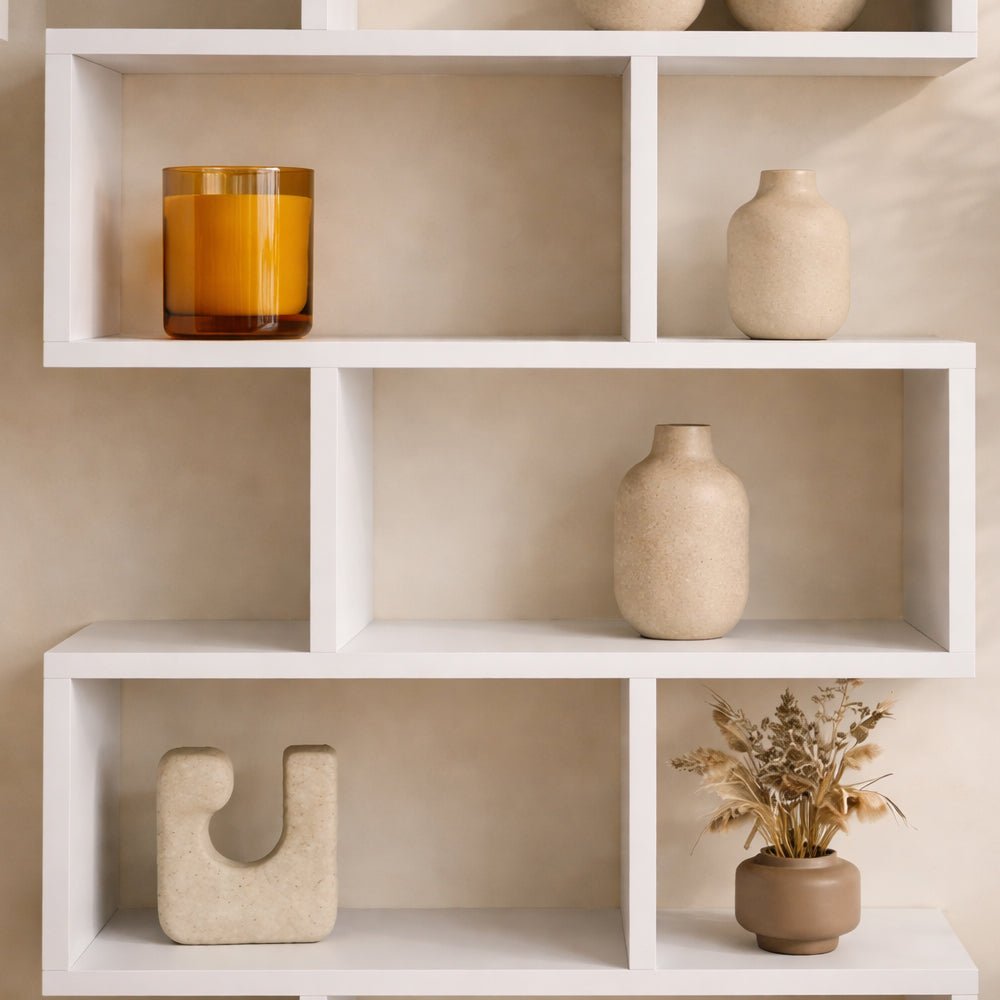 Bookcase Elif white melamine 90x156x20 cm