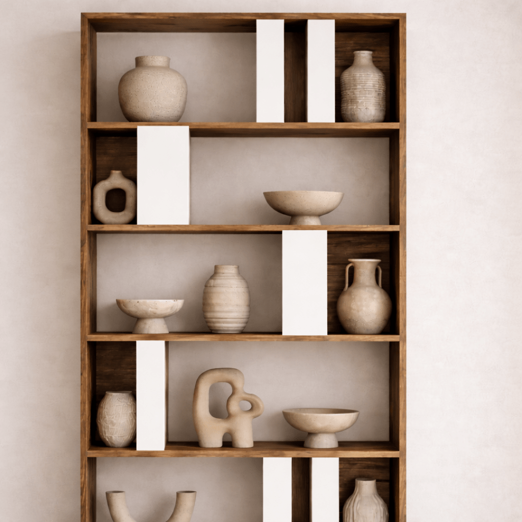 Bookcase lima walnut white melamine 90x180x20 cm