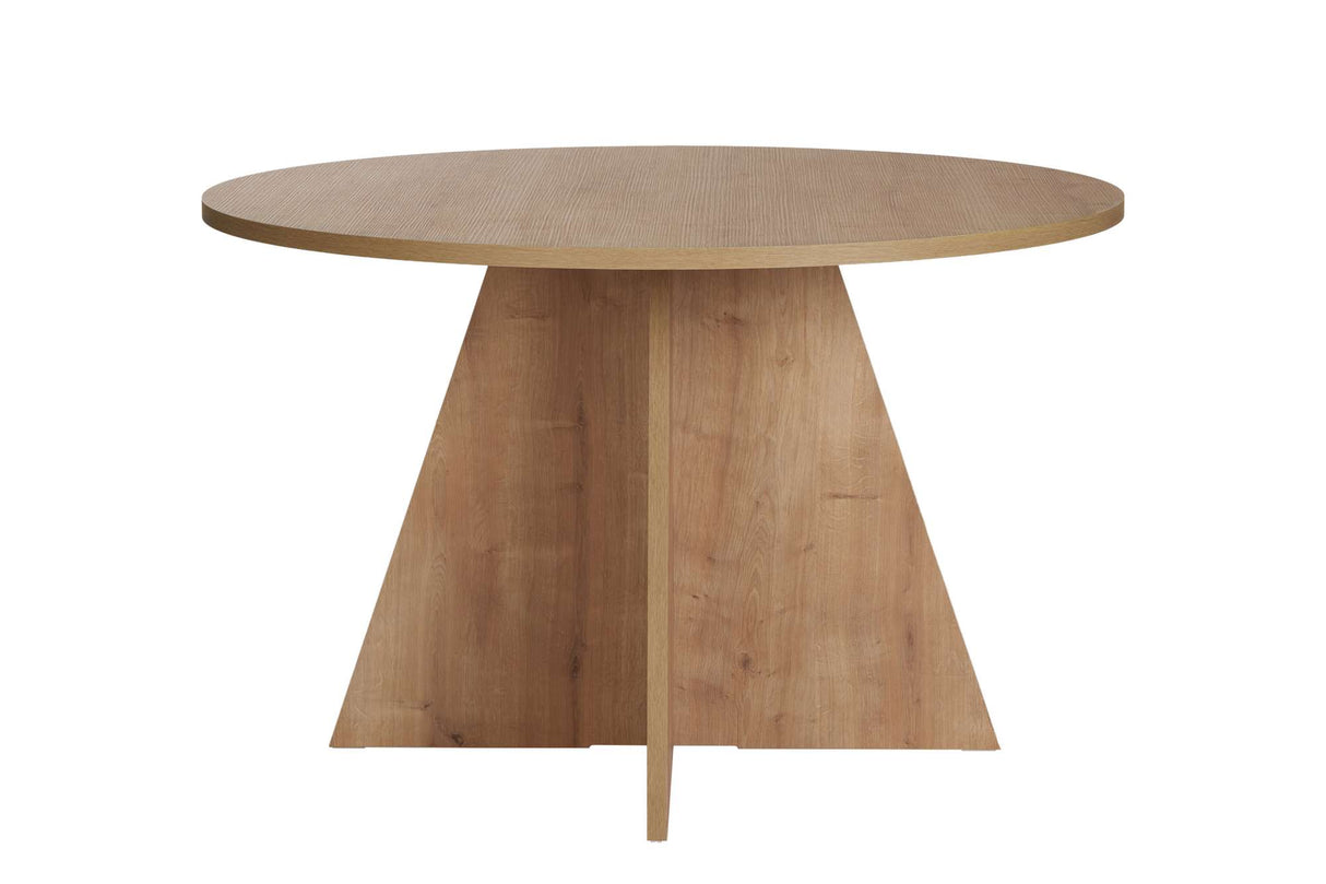 Eettafels - Eetkamertafel rond Eiken melamine - 120 cm - Mary - Dimehouse
