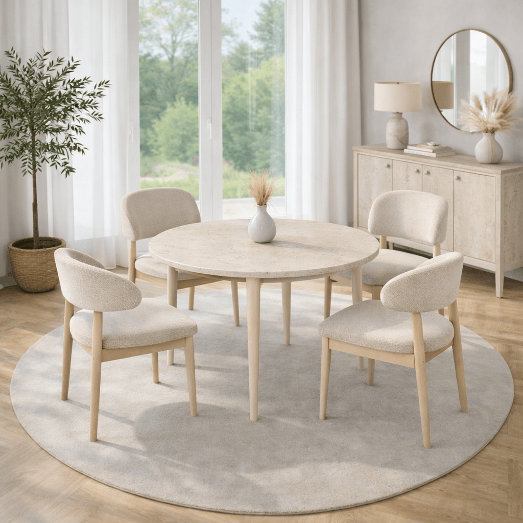 Rectangular Walnut Melamine Dining Table 180x89.5x75 cm - Linova