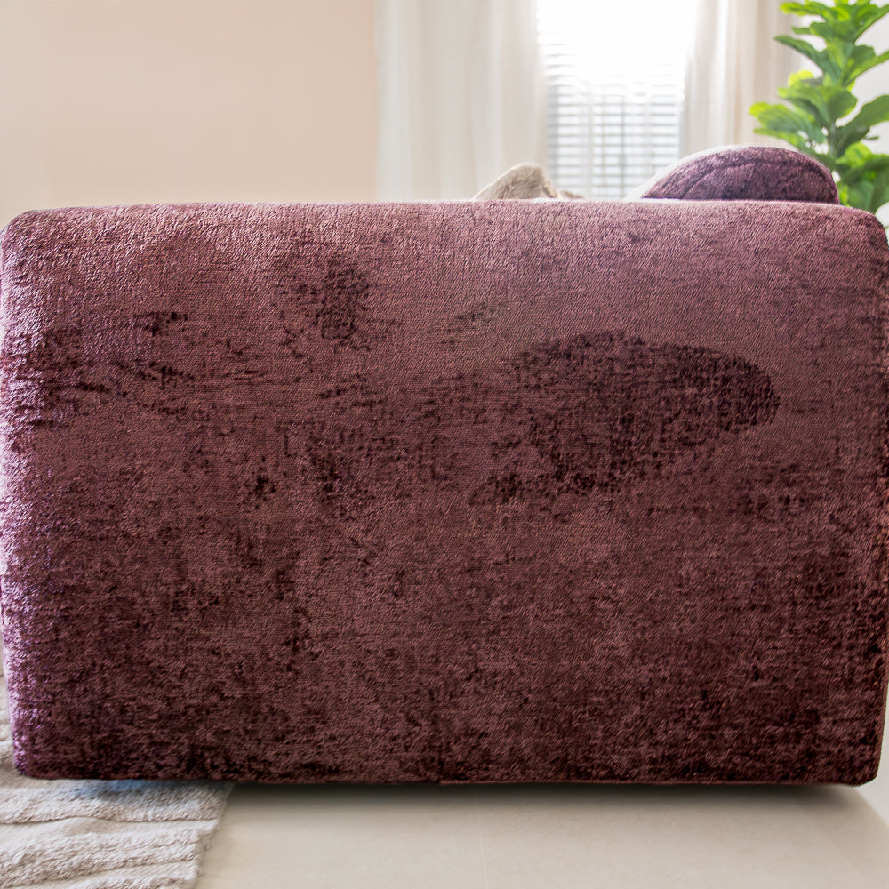 Corner sofa purple chenille fabric - 292x169 cm - Shane - left