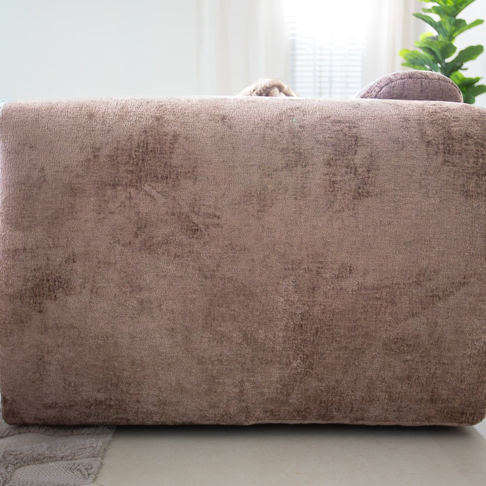 Banken-Hoekbank taupe chenille stof - 272x170 cm - Shane - links-Dimehouse