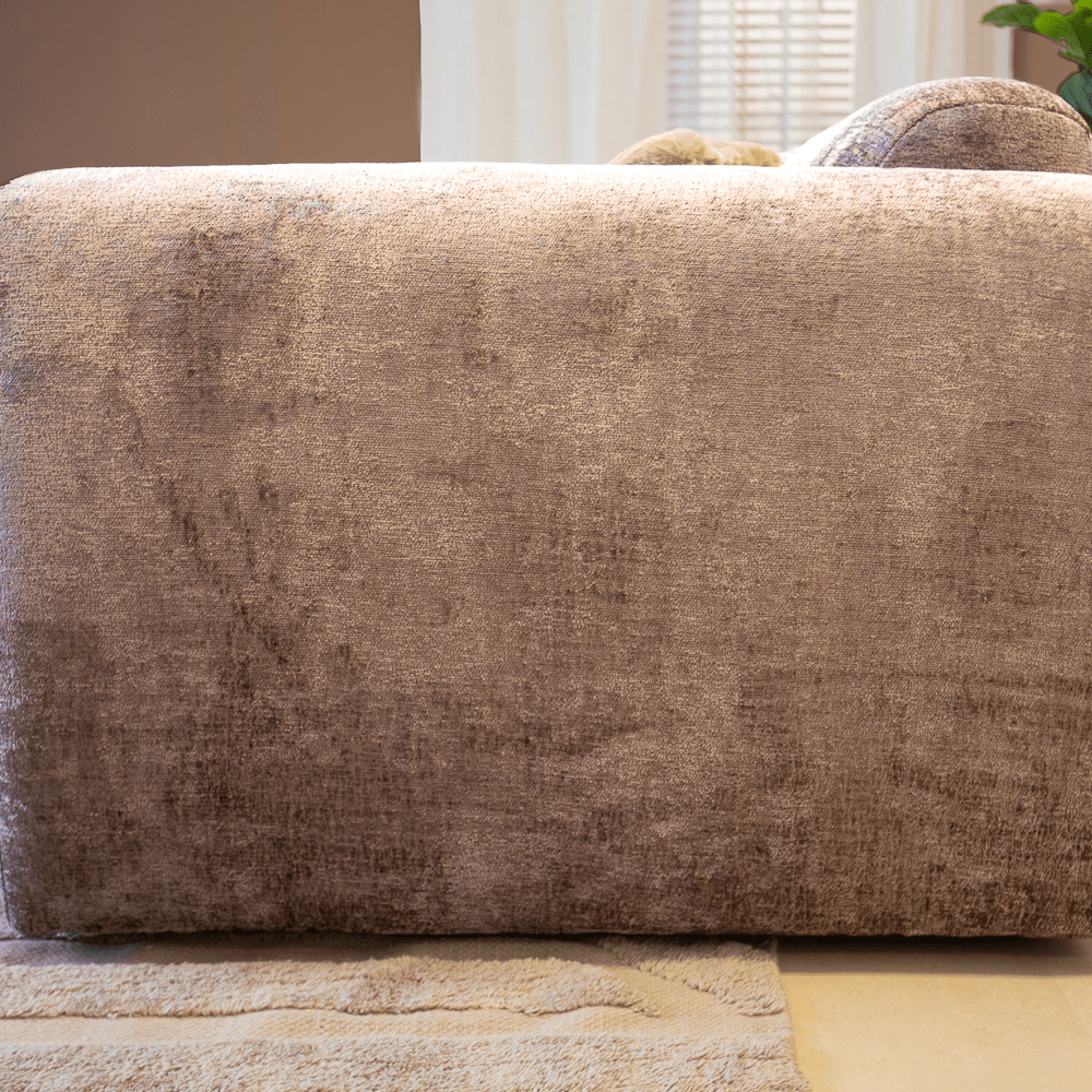 Banken-2-zits bank taupe chenille stof - 195x85 cm - Shane-Dimehouse