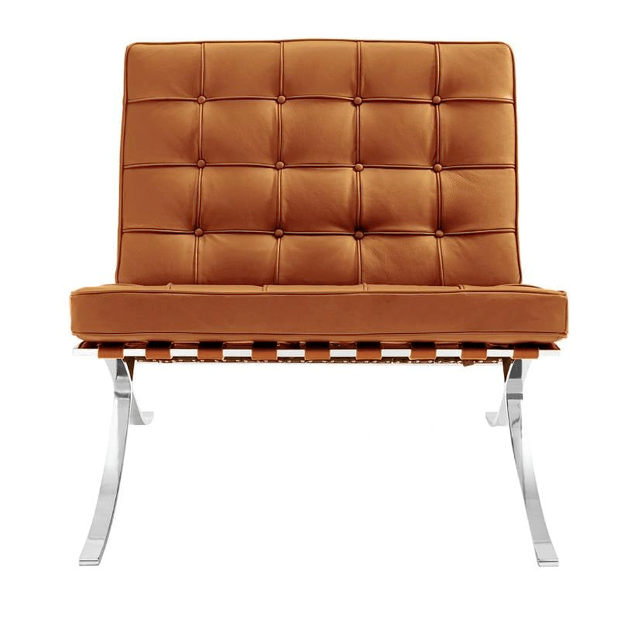 Designer armchair cognac premium leather Expo