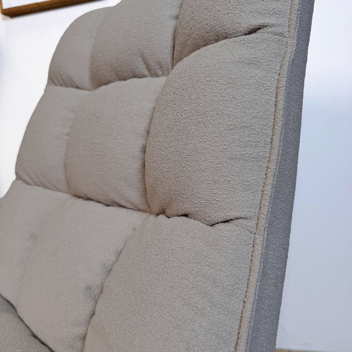 Yuki Taupe Bouclé Swivel Armchair 360° Rotatable