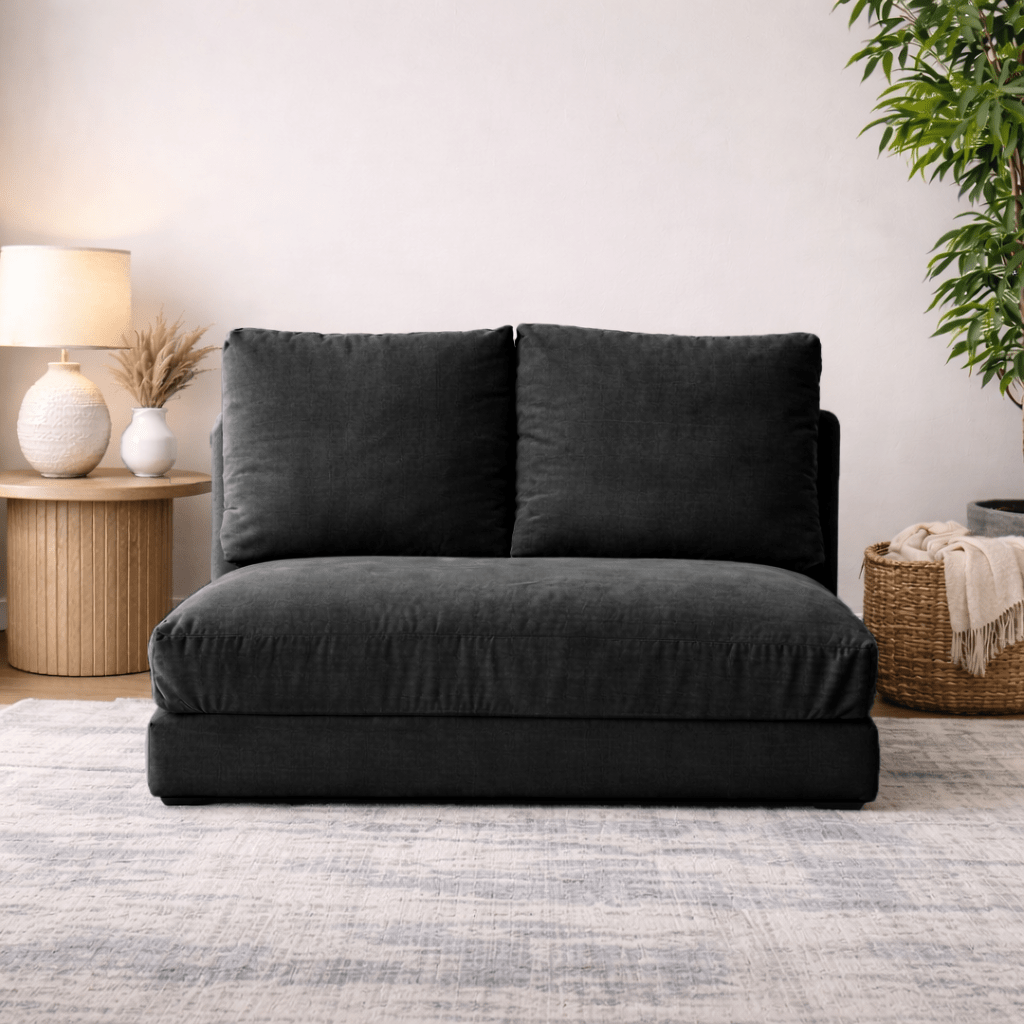 2-seater sofa bed taida black