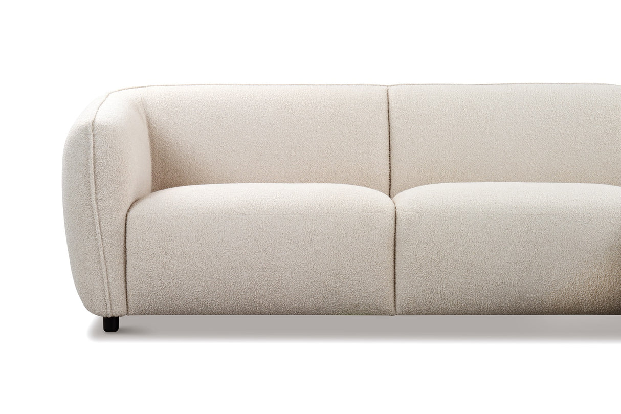 Corner sofa with organic shape, cream boucle Sophie - right
