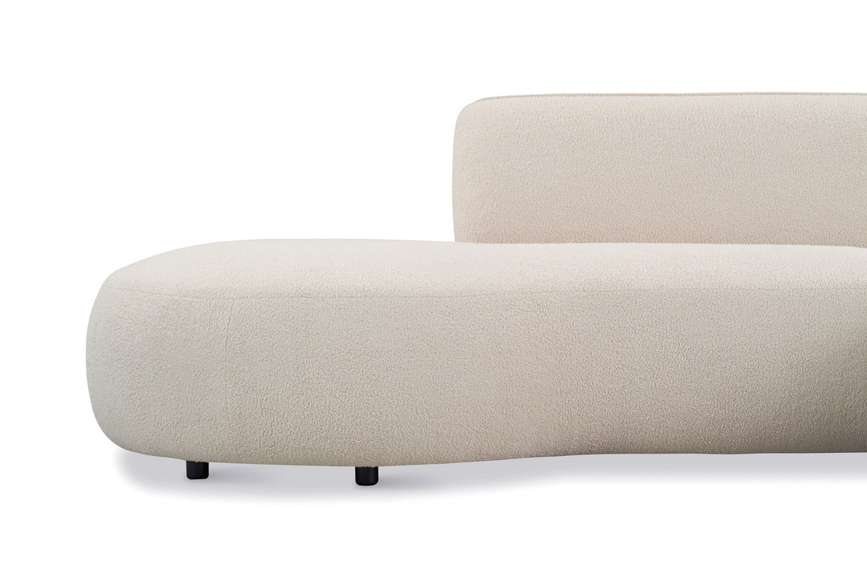 Corner sofa fully organic cream boucle Sophie - right
