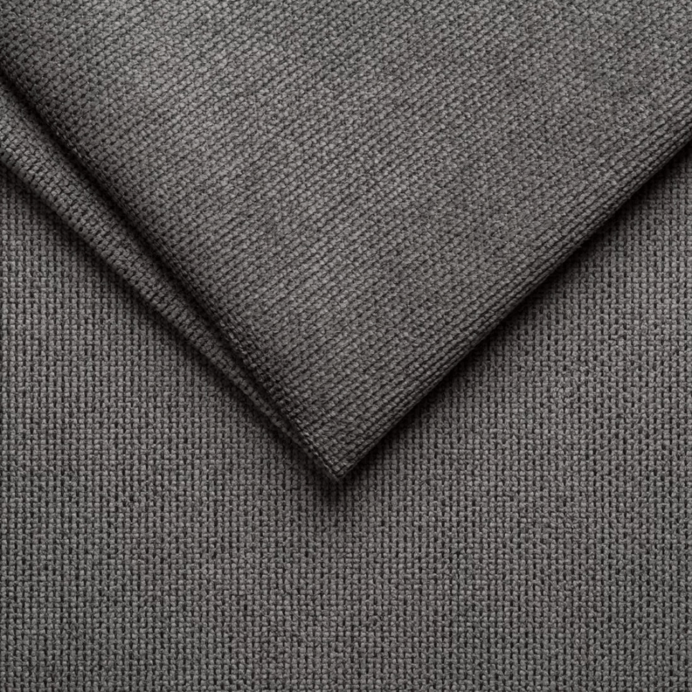 Corner sofa with chaise longue anthracite chenille Yara - right