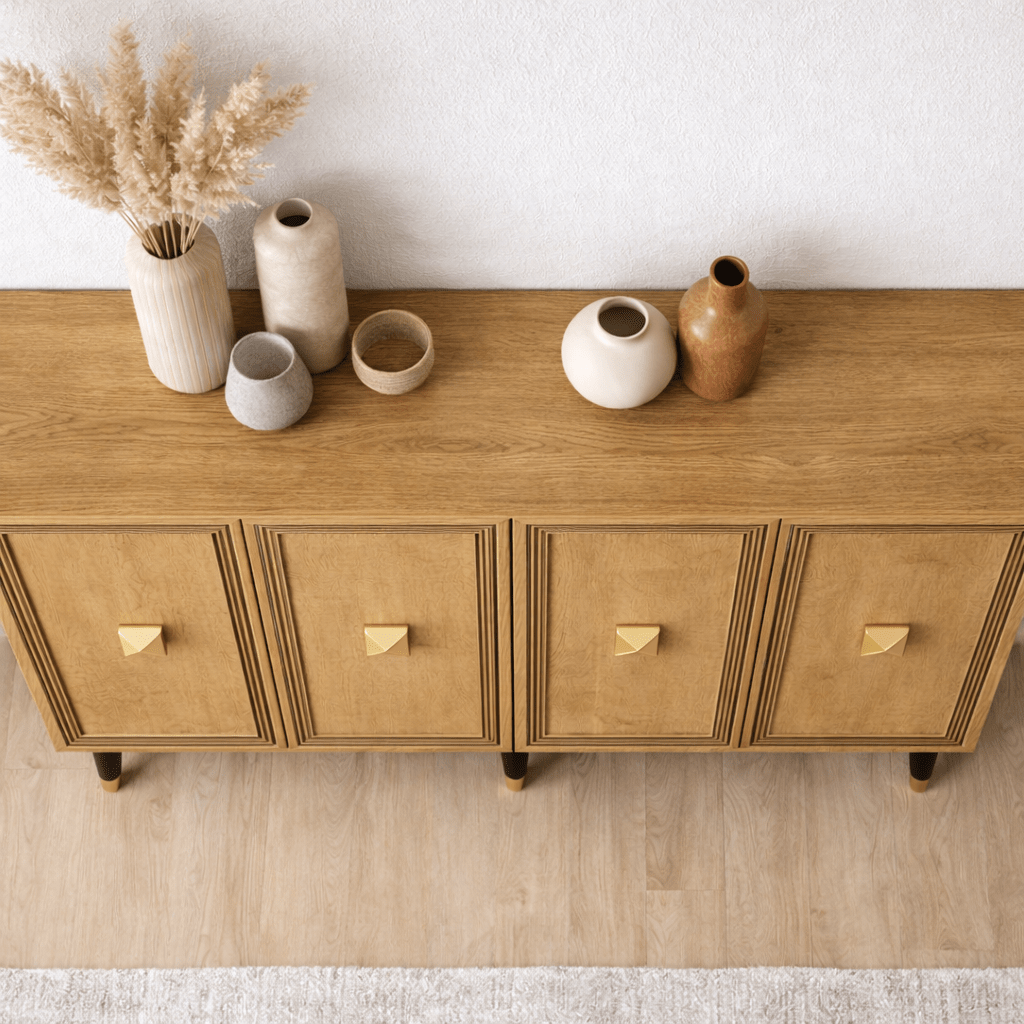 Modern Sideboard Ansel Sapphire Oak Look Melamine 120 cm