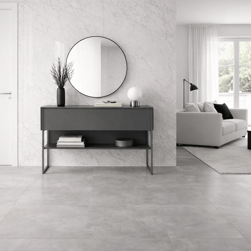 Modern Sideboard Anthracite Luxury 120x80x30 - Silver Frame - One Compartment