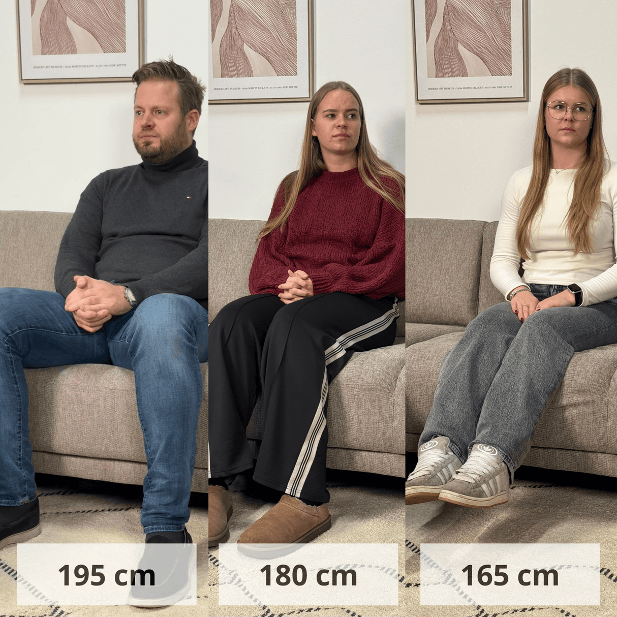 Modern 3-seater Corner Sofa Right Taupe Fabric Aniko with Lounger 240x197x78 cm