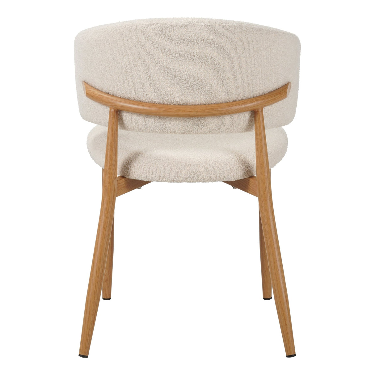 Japandi Eetkamerstoel Yuka Beige - Eikenlook Frame