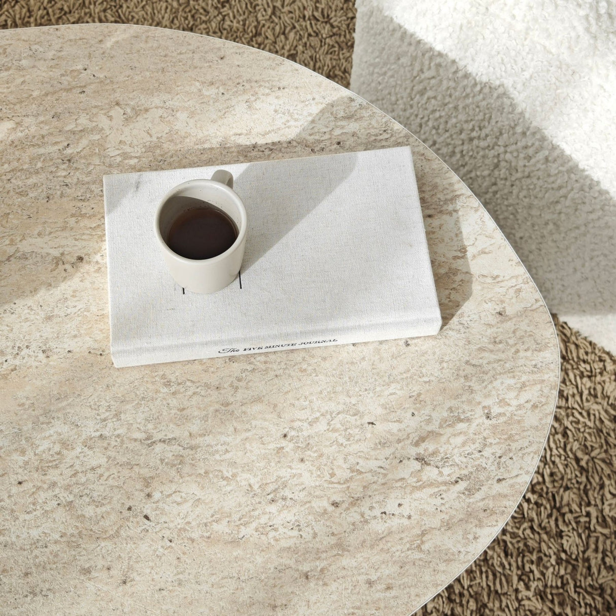 Organic Coffee Table Walnut Melamine Rack - 105x65 cm