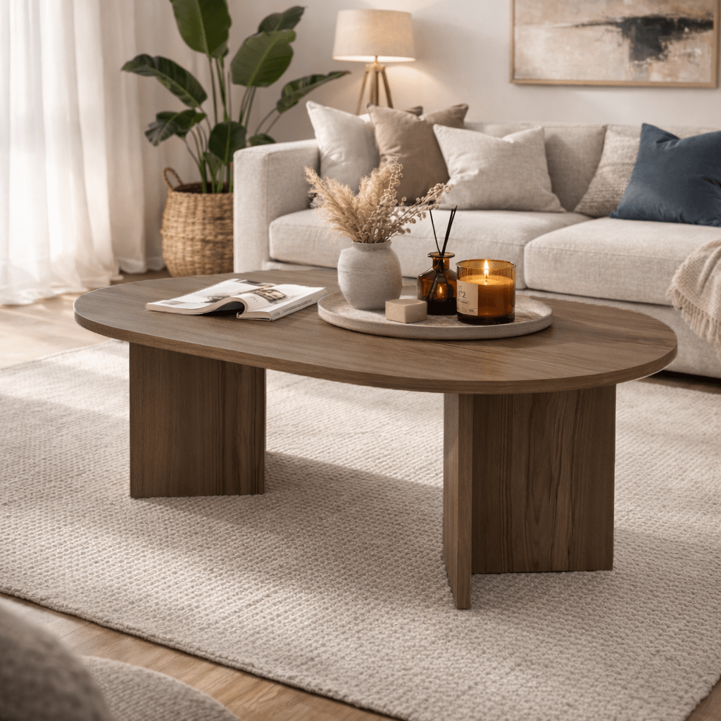 Sable Coffee Table Walnut 119x60 cm Walnut Melamine