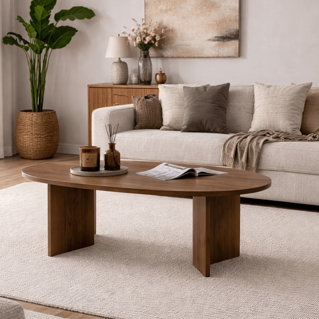Sable Coffee Table Walnut 119x60 cm Walnut Melamine