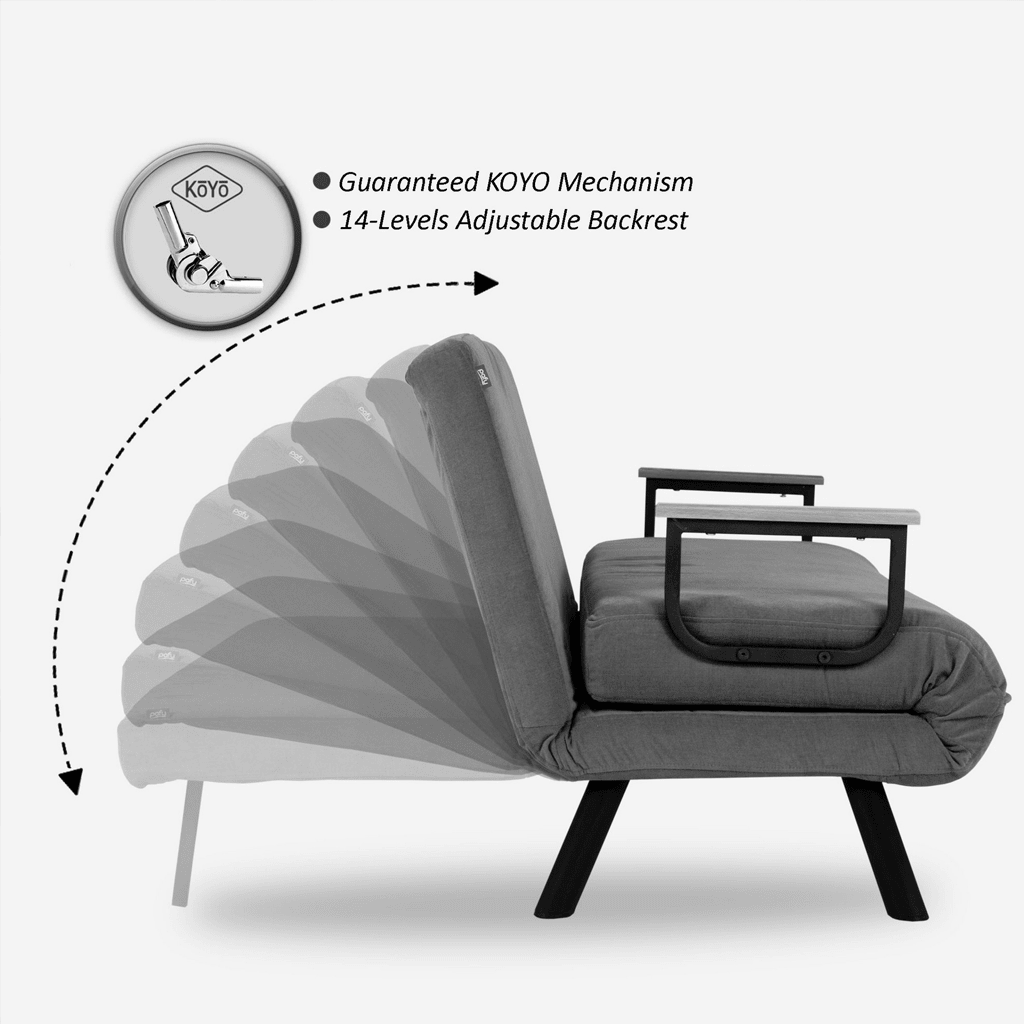 2-seater Sofa Bed Sando Fabric Cream