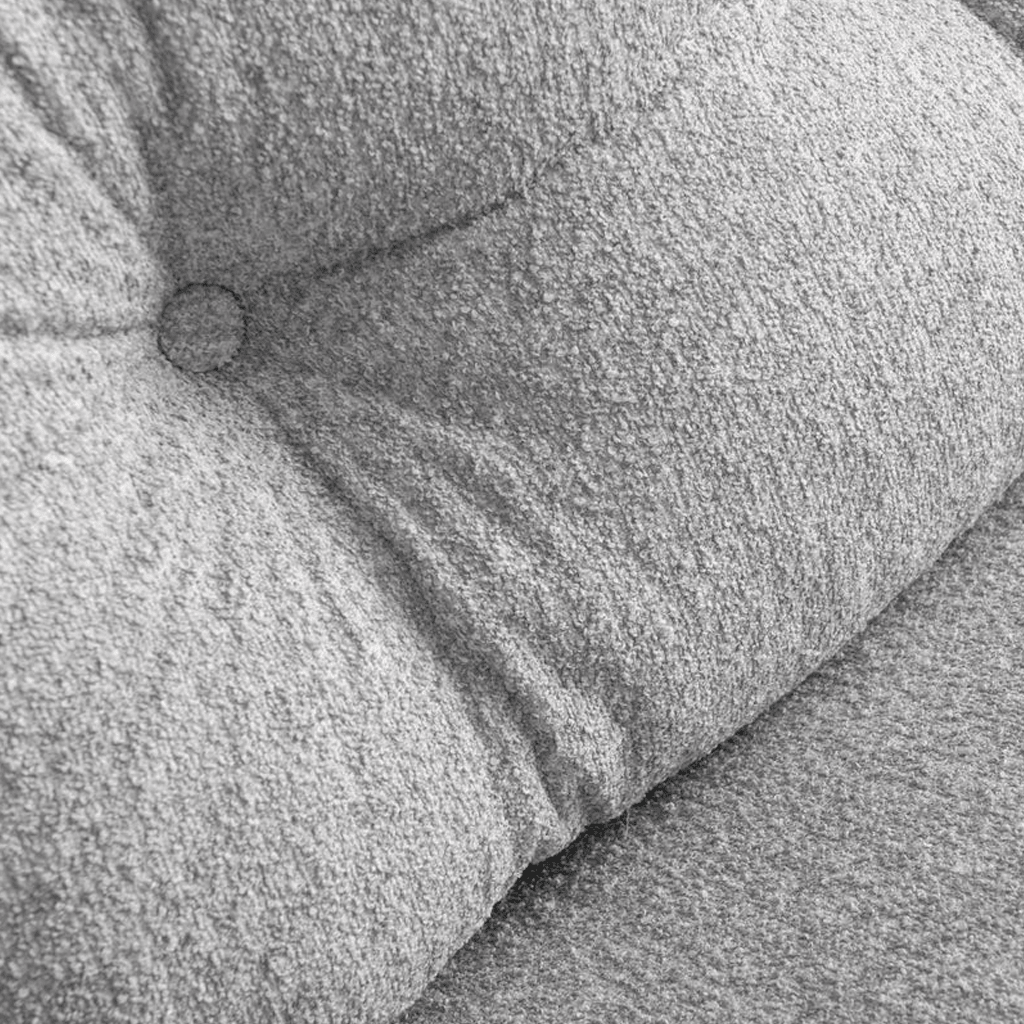 2-seater Sofa Bed Sando Gray Teddy Fabric