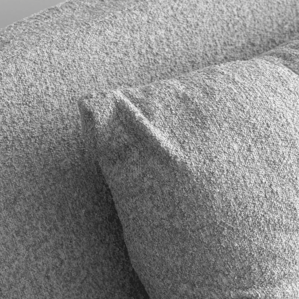 2-seater Sofa Bed Sando Gray Teddy Fabric