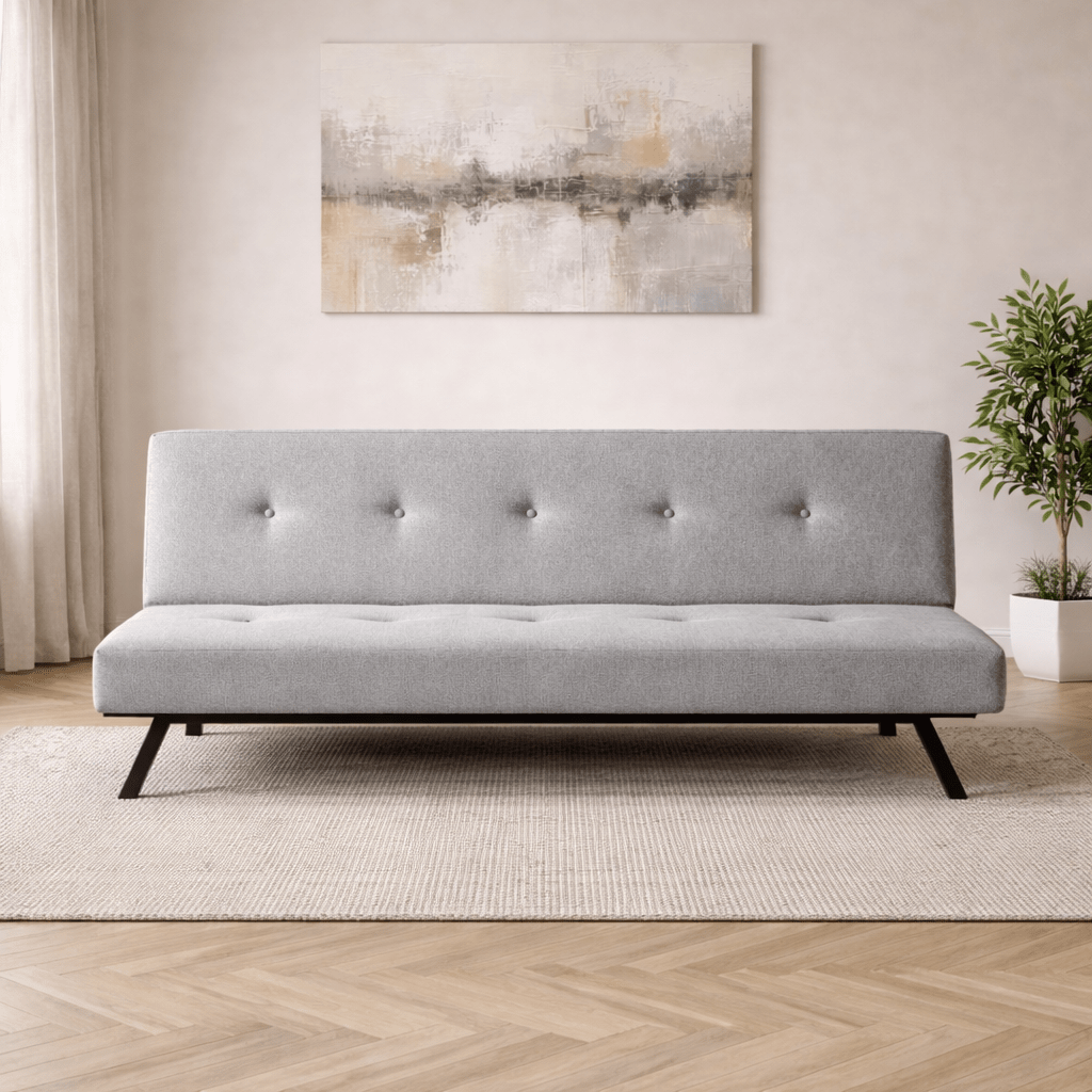 Slaapbanken - Slaapbank Lichtgrijs Stof 3 - Zits - 180 cm - Zonder armleuningen - Zoly - Dimehouse
