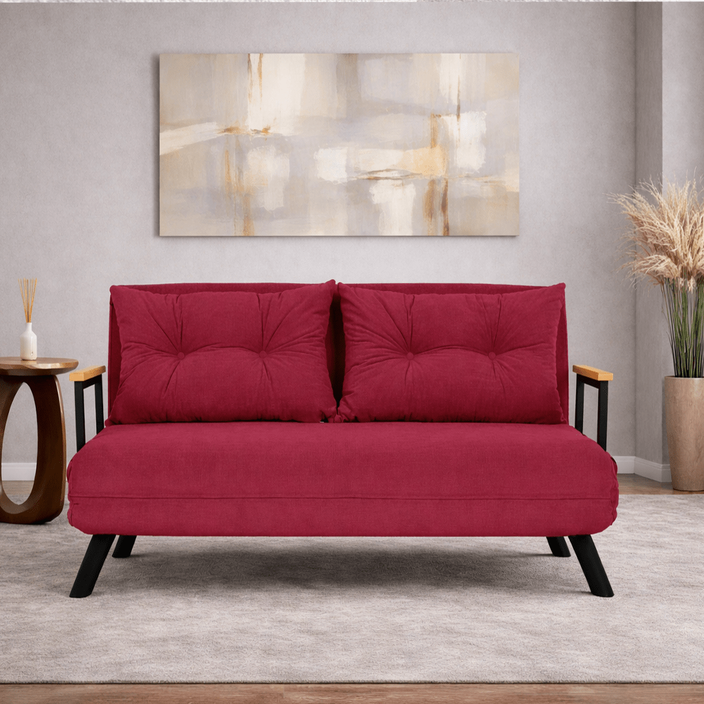2-seater sofa bed Sando Maroon