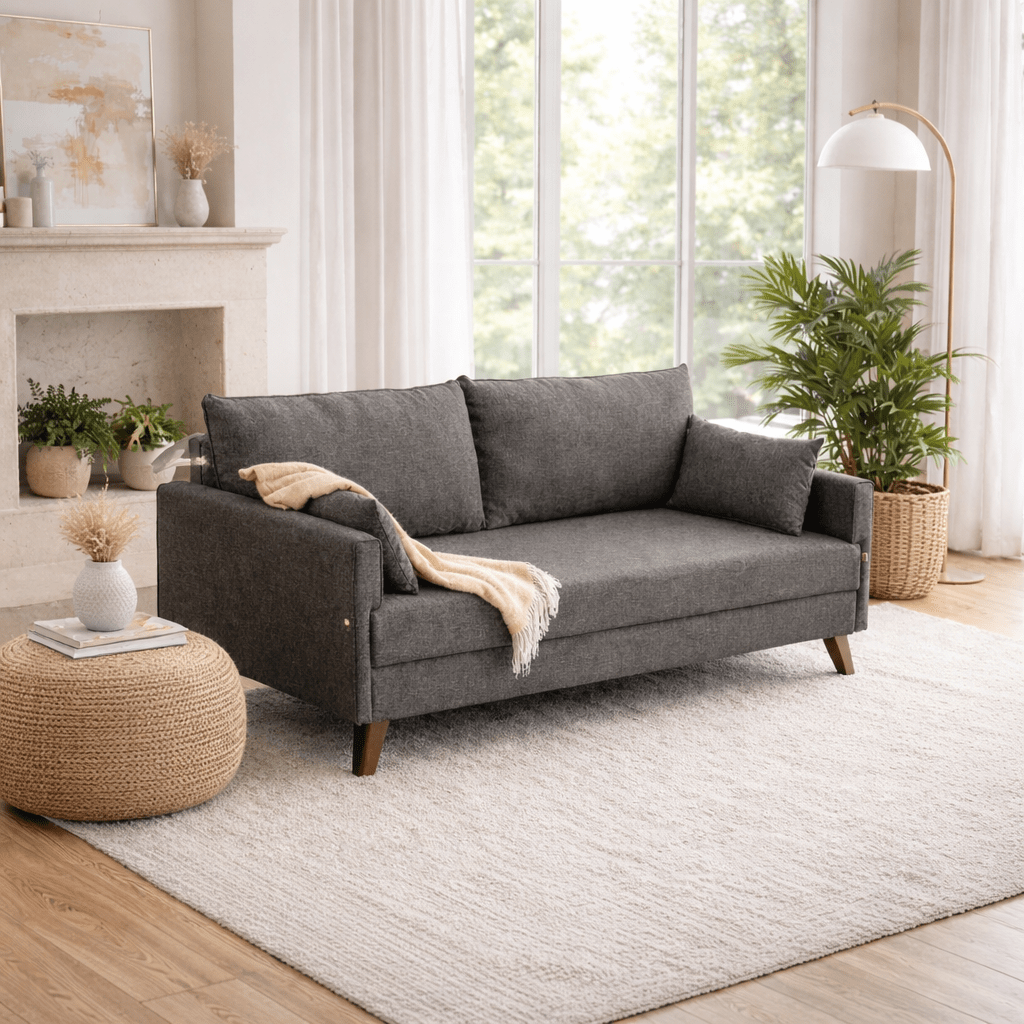 3-seater sofa bed Bella Anthracite