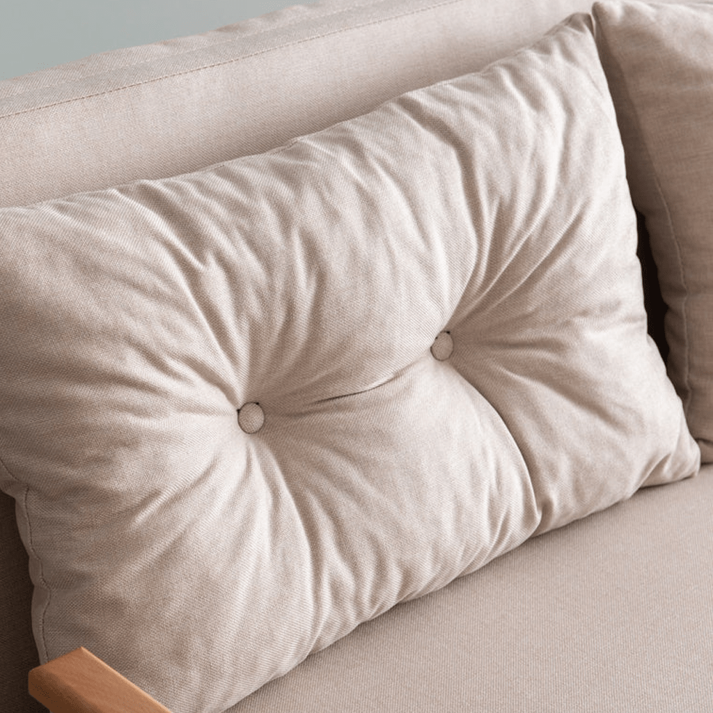 2-seater Sofa Bed Sando Fabric Cream