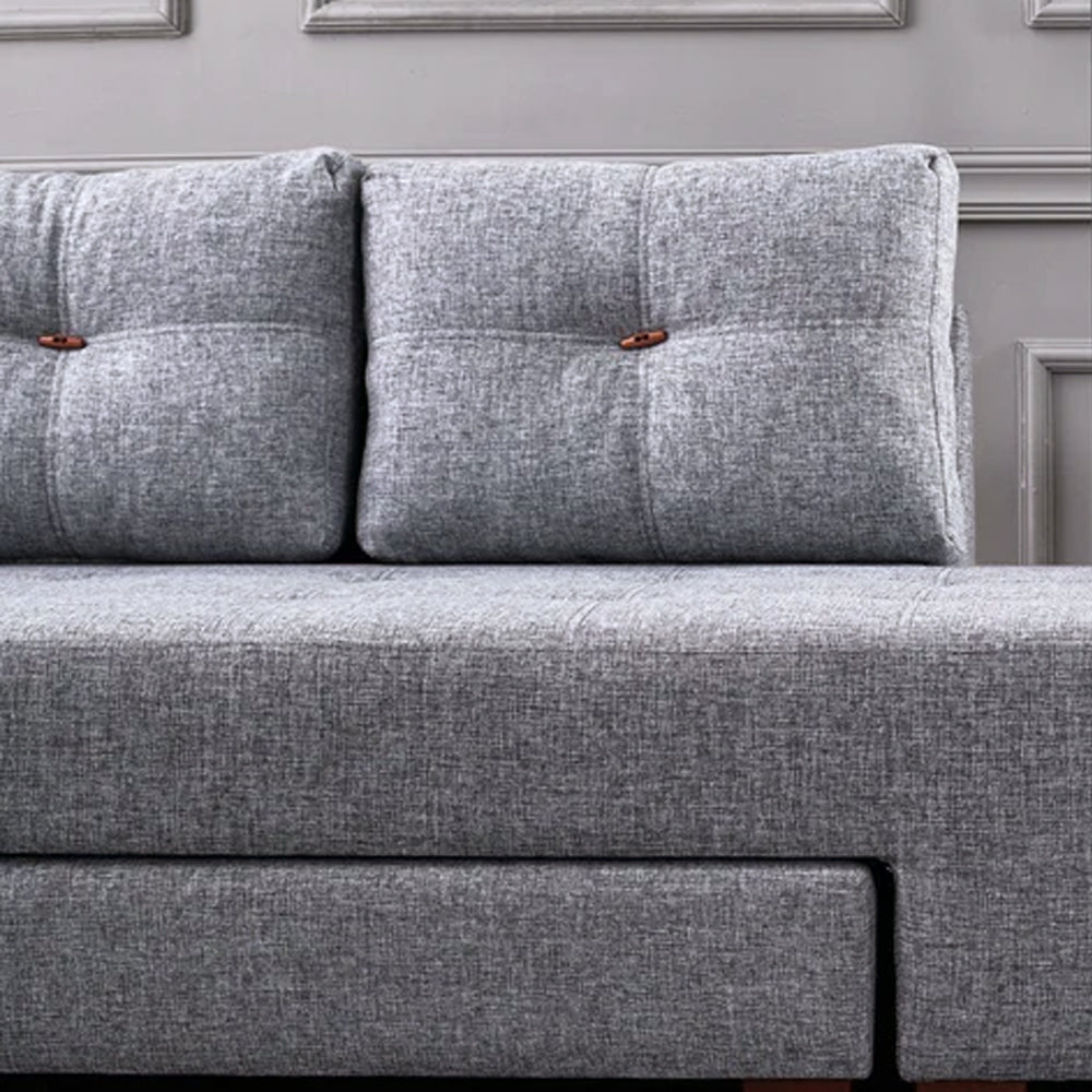 Corner sofa with sleeping function left manama gray
