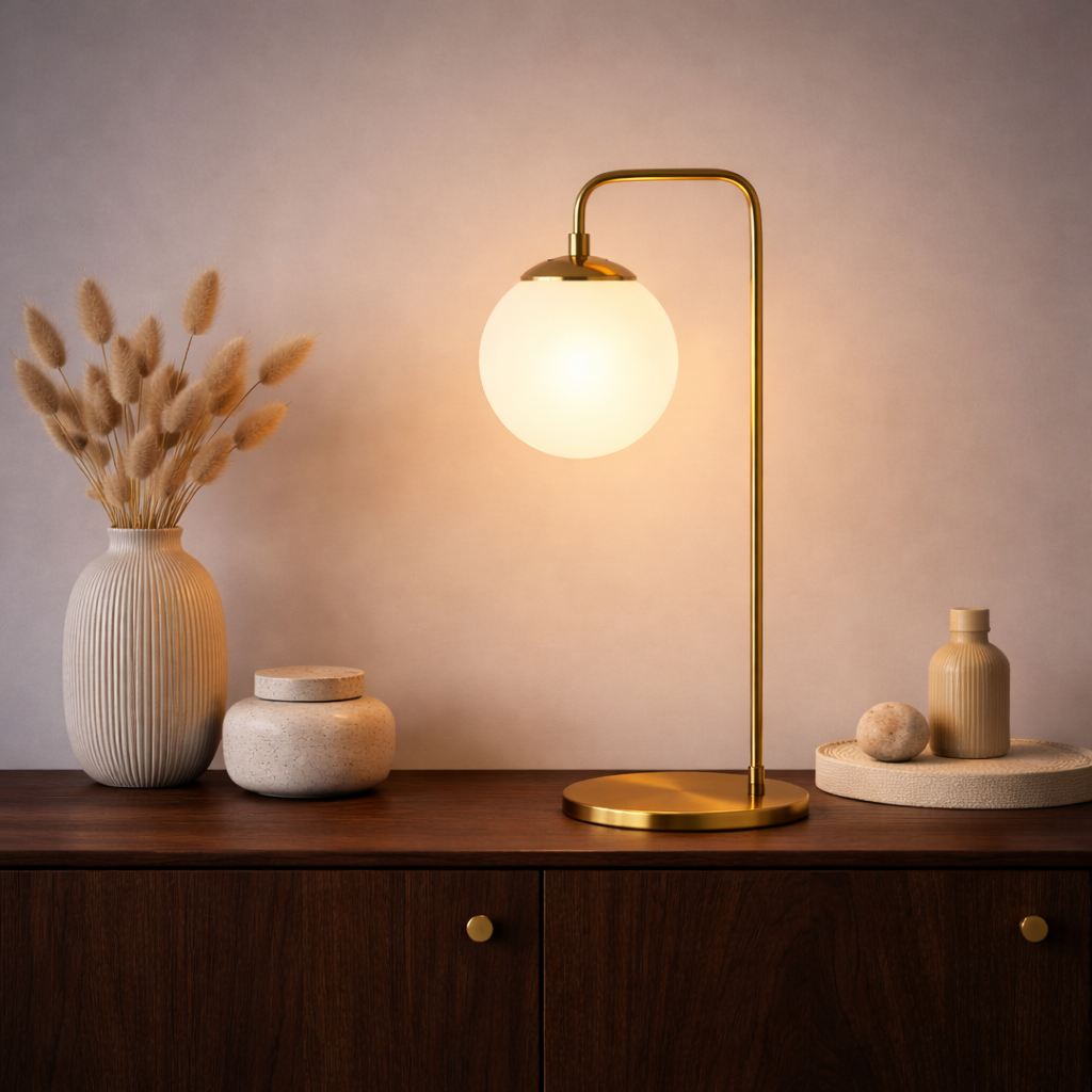 Table lamp Bronze-colored Glass Brim