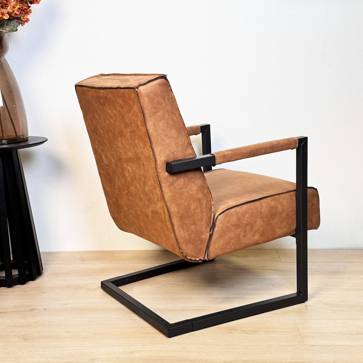 Tiger Industrial Leather Armchair Cognac