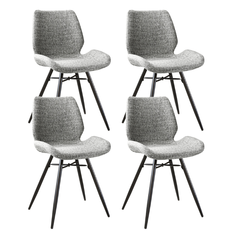 Beau Dining Chair Gray Chenille Fabric - Without Armrests