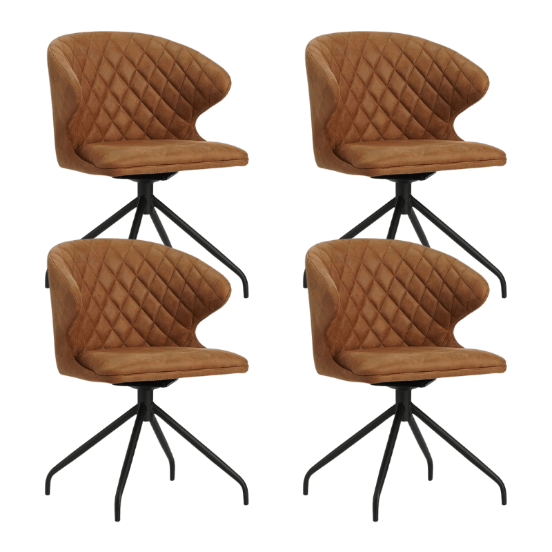 Swivel Dining Chair Eloi Cognac