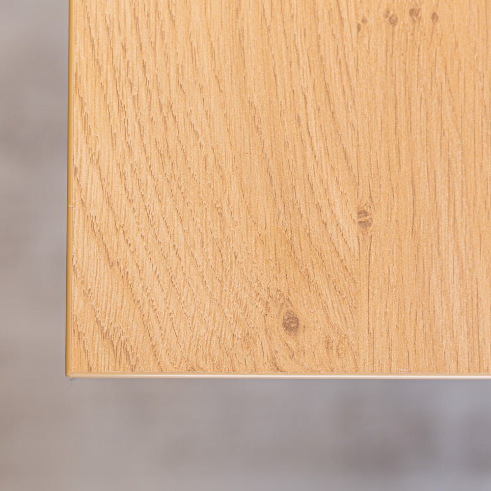 Dining Table Lenzo Rustic Oak - Black X-Leg