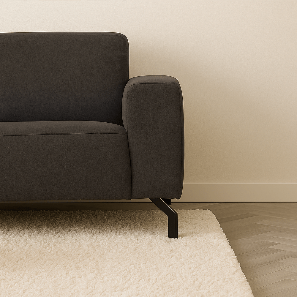 Verona Industrial Corner Sofa Fabric Anthracite Left