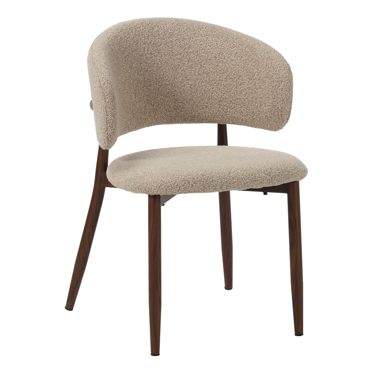 Japandi Dining Chair Yuka Sand - Walnut Look Frame