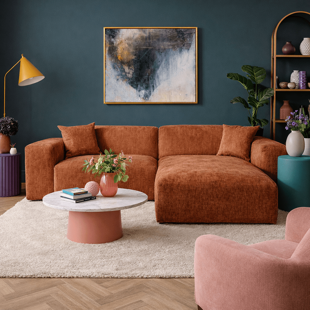 Corner sofa Wayne Chenille Taupe 260cm - Left & Right Mountable