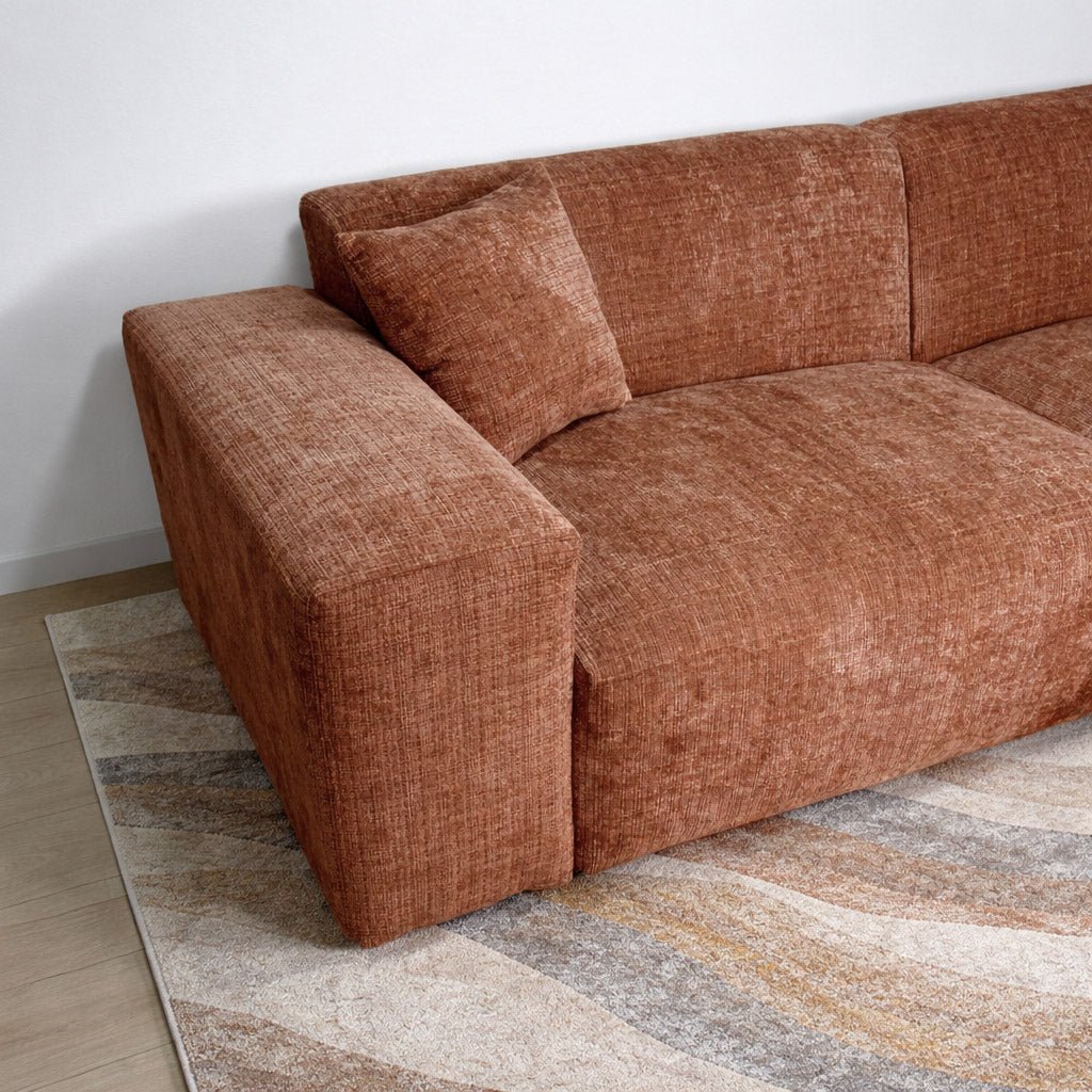 Corner sofa Wayne Chenille Taupe 260cm - Left & Right Mountable