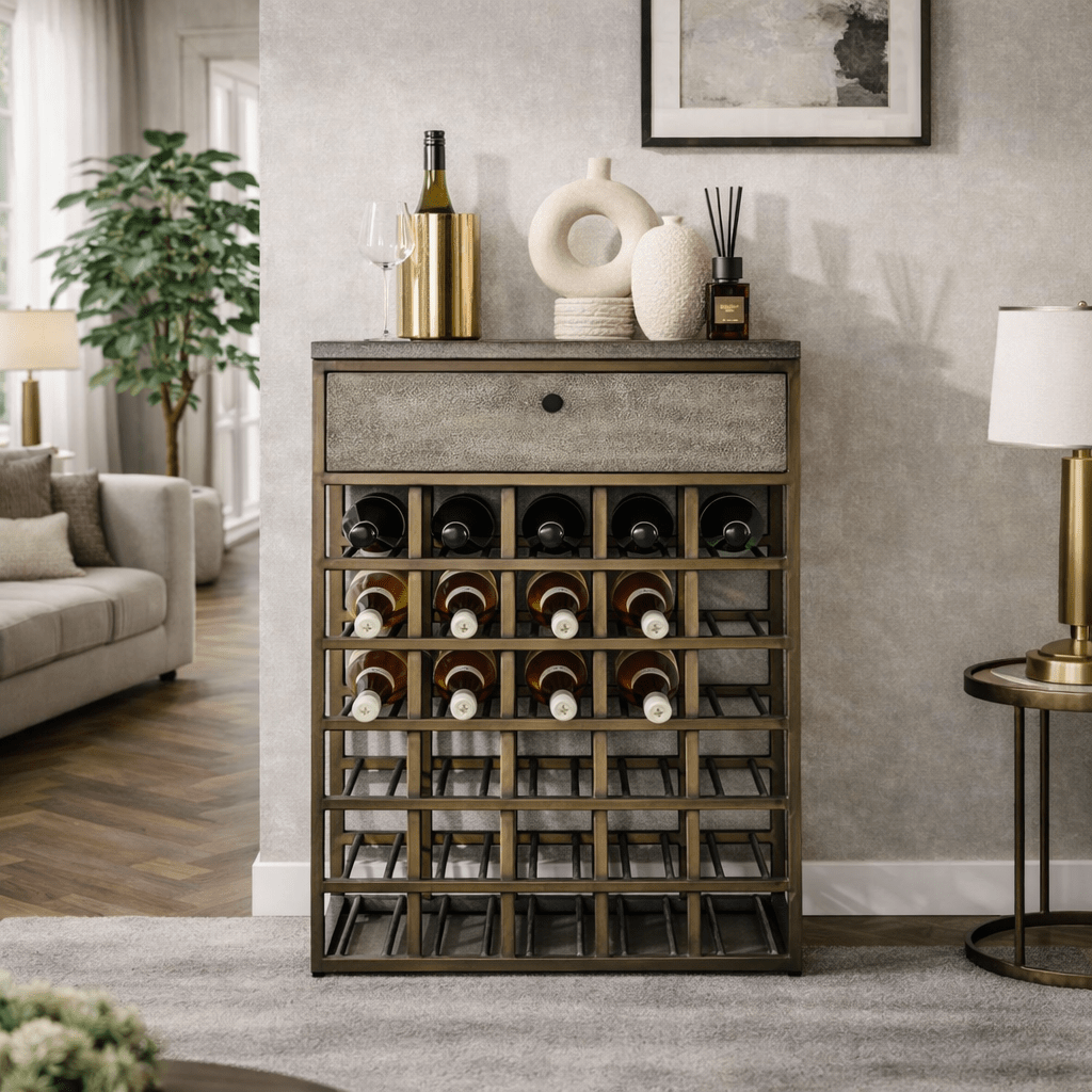Wine cabinet Ferre Metal Antique Bronze