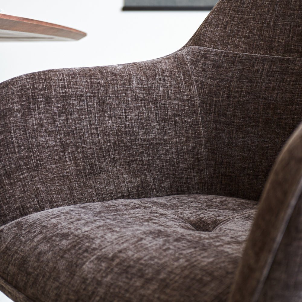 Dining room chair Camiel Dimehouse Brown LxWxH 62x61x54 Fabric Atmospheric photo detail