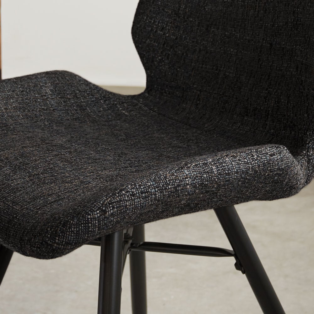 Dining room chair Beau chenille Dimehouse Anthracite LxWxH 72x68x50 Fabric Atmospheric photo detail