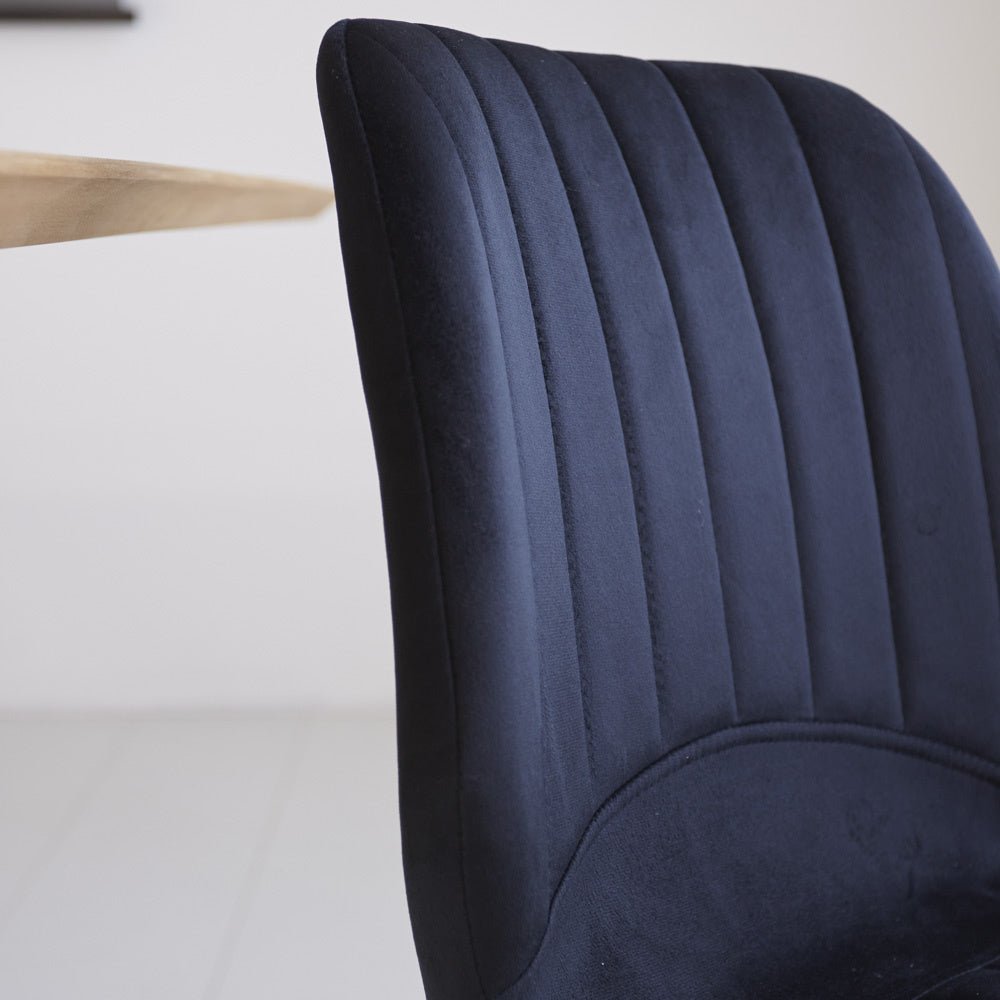 Dining room chair Beau velvet Dimehouse Black LxWxH 71x67x49 Fabric Atmospheric photo detail