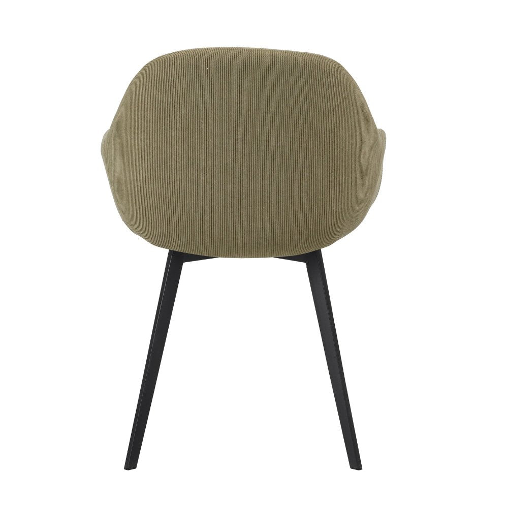Dining room chair Remy Dimehouse Olive green LxWxH 64x59x58 White photo diagonal rear view