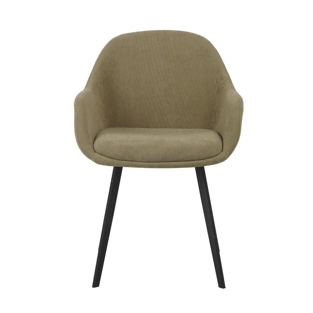 Dining room chair Remy Dimehouse Olive green LxWxH 64x59x58 White photo front view