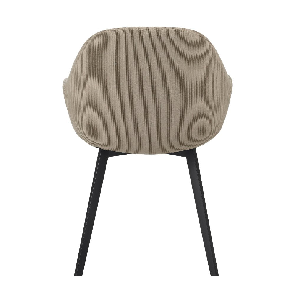 Dining room chair Remy Dimehouse Taupe LxWxH 64x59x58 White photo diagonal rear view