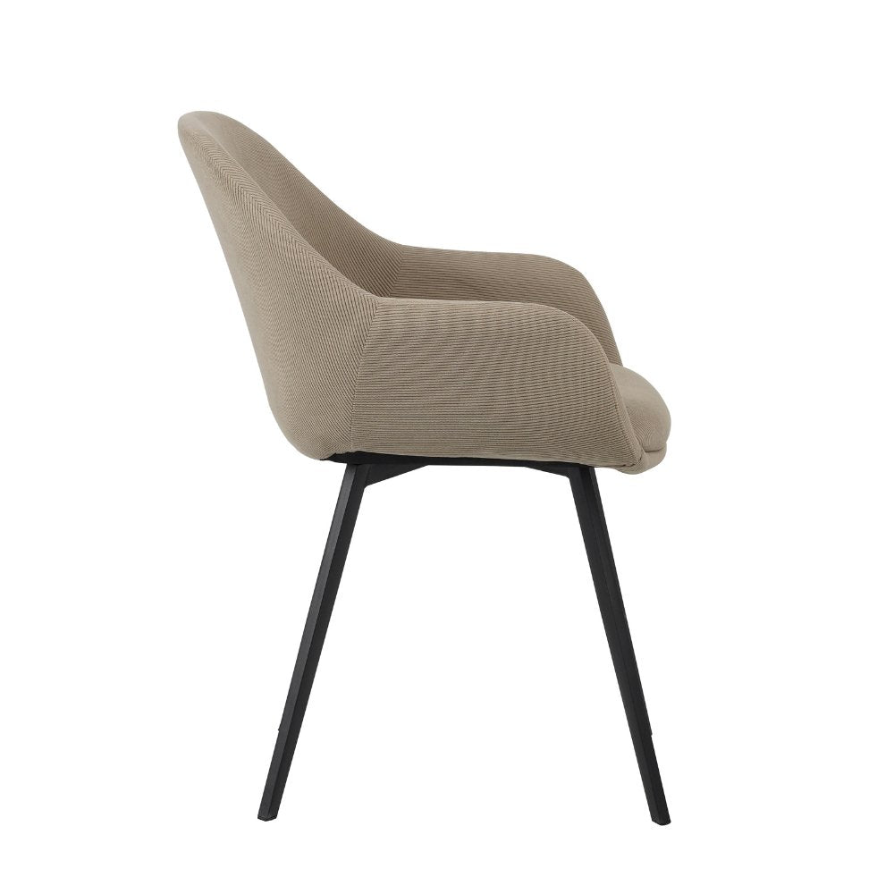 Dining room chair Remy Dimehouse Taupe LxWxH 64x59x58 White photo side view